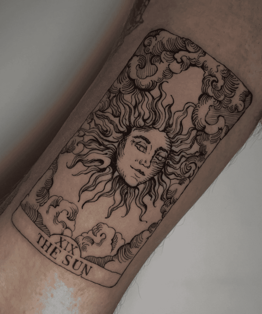 The Sun Major Arcana Tattoo