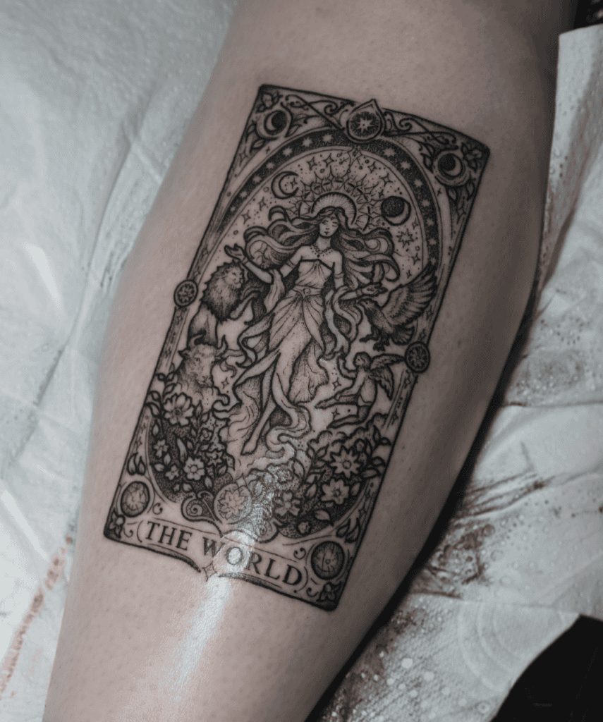 The World Card Major Arcana Tattoo